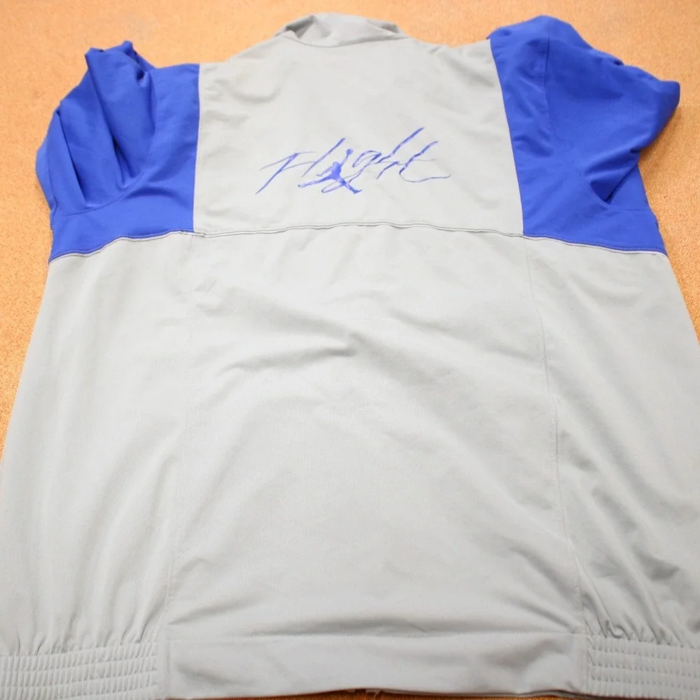 Air Jordan Flight Track Jacket Men 2XL Gray Blue Nike Color Block Y2K Retro